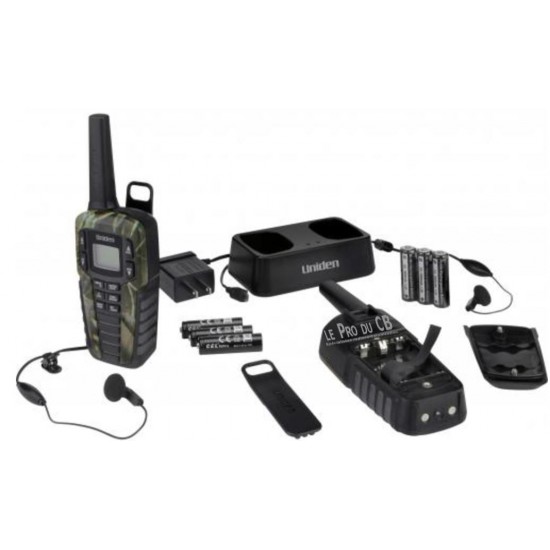  SX3772CKhsm - Camouflage GMRS with Mic, Set of 2, with Battery and Charger