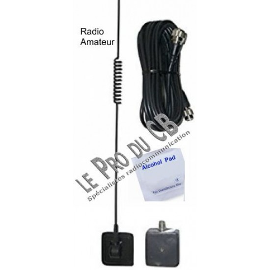 WEP2000, antenne dual bande radio Amateur, collée vitre